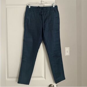 Level 99 Blue Tapered Ankle Pant with Elastic Drawstring
